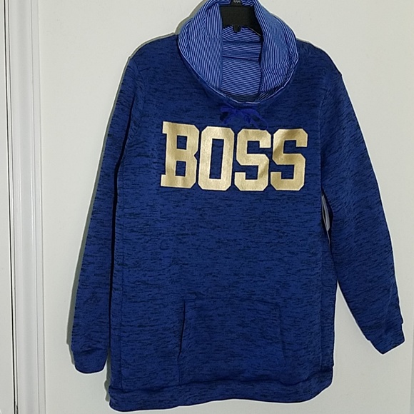 🆕️Jonathan Martin BOSS Marble Cowl NeckSweatshirt - Picture 2 of 7